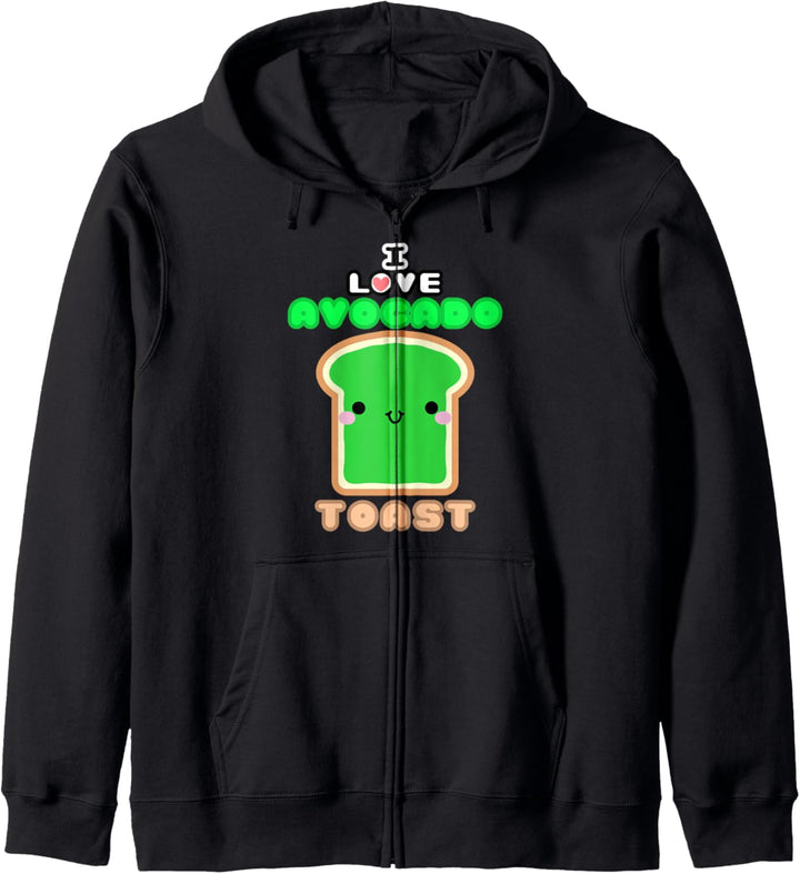 I Love Avocado Toast Halloween süsses lustiges Kostüm Grafik Kapuzenjacke