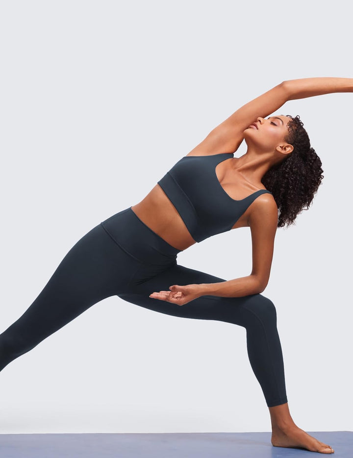CRZ YOGA Damen Butterluxe Sport BH U Back Ohne Buegel Grosse Brüste Fitness Yoga BH Top, S Echte Mar