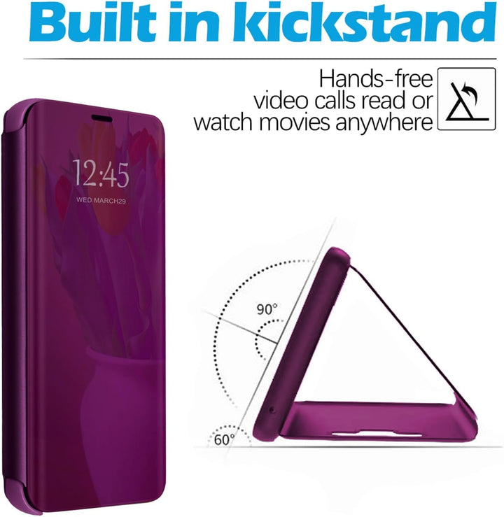 für Samsung S26 Ultra Hülle Clear View Spiegel Handyhülle für Samsung Galaxy S26 Ultra Flip Case Han