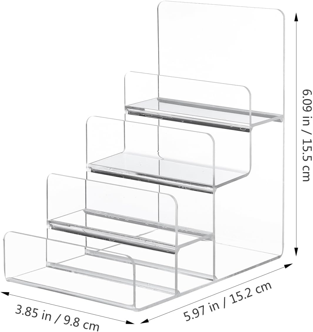 Cabilock Bourse Ständer Acryl Geldbörse Halter 4 Schichten Börse Ständer Schmuck Brille Display Rise