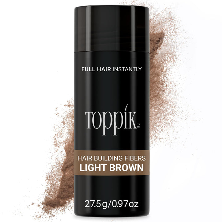 Toppik Haarfasern, Mittelbraun, natürlich gewonnene Fasern aus Keratin für voller aussehendes Haar 2