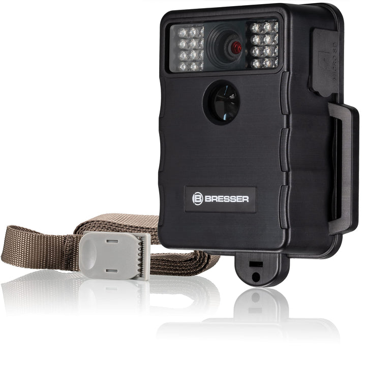 Bresser Wildkamera 5 MP Full-HD mit PIR-Bewegungssensor, Infrarot-LED-Beleuchtung, Wasserdicht IP65,