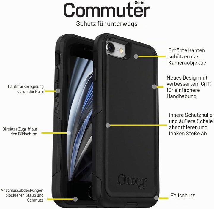 OtterBox Commuter Series Schutzhülle für iPhone SE (2. Generation - 2020) – Ocean Way (Aqua SIL/Aqui