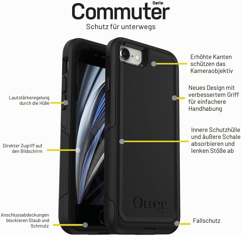 OtterBox Commuter Series Schutzhülle für iPhone SE (3. und 2. Generation) und iPhone 8/7, Einzelhand