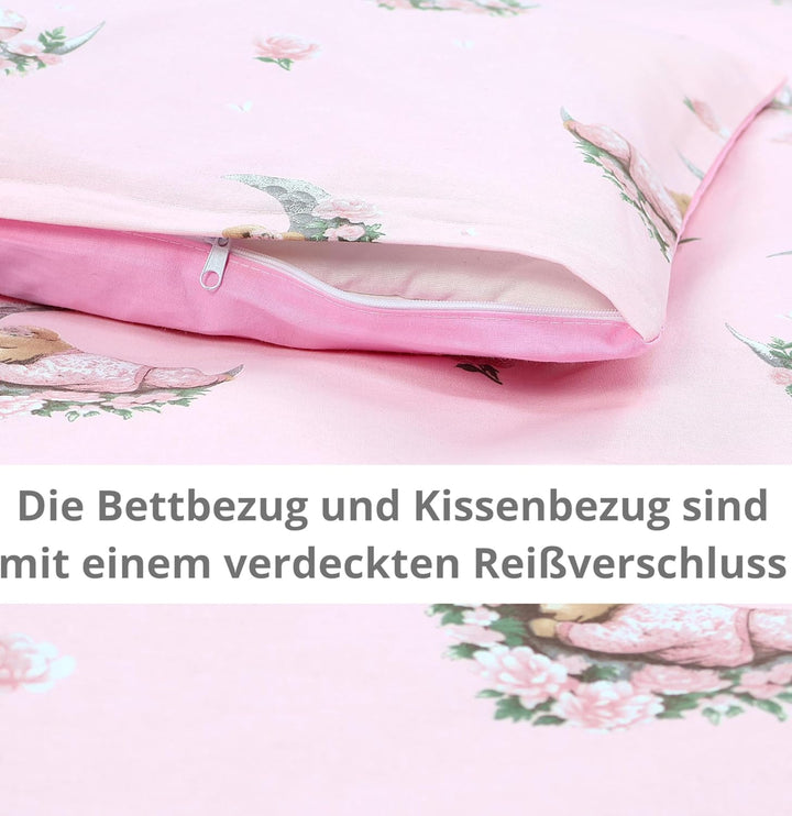 TupTam Kinder Bettwäsche Set Babybettwäsche Bettbezug 100 x 135 120 x 90 Kissenbezug 40 x 60 Jungen