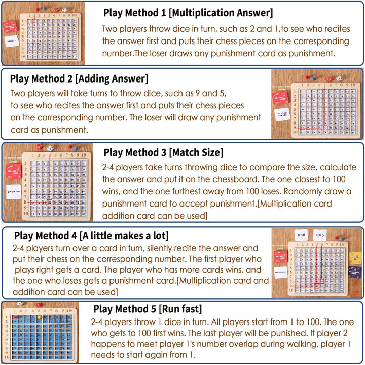 Mathe Spielzeug für Kinder,Holz Mathematik Montessori Spielzeug,Holz Montessori multiplikationsbrett