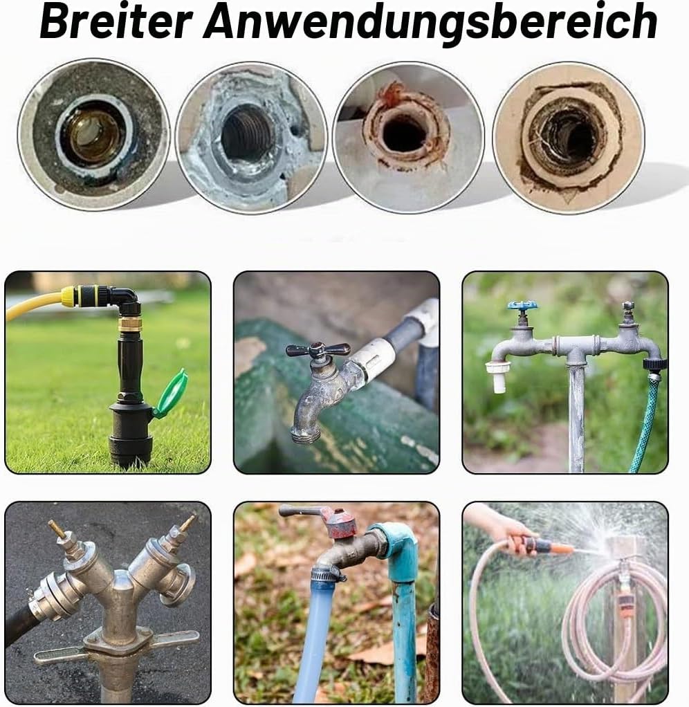 Doppelkopf Schraubenausdreher 1/2 und 3/4 Zoll mit Stick, Linksgewinde Ausdreher Rohrschraubenausdre