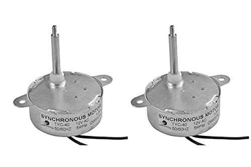 CHANCS TYC40 Kleiner Synchronmotor 12V 5RPM AC Welle 35mm für Ornamental Fiber Optic Weihnachtsbaum