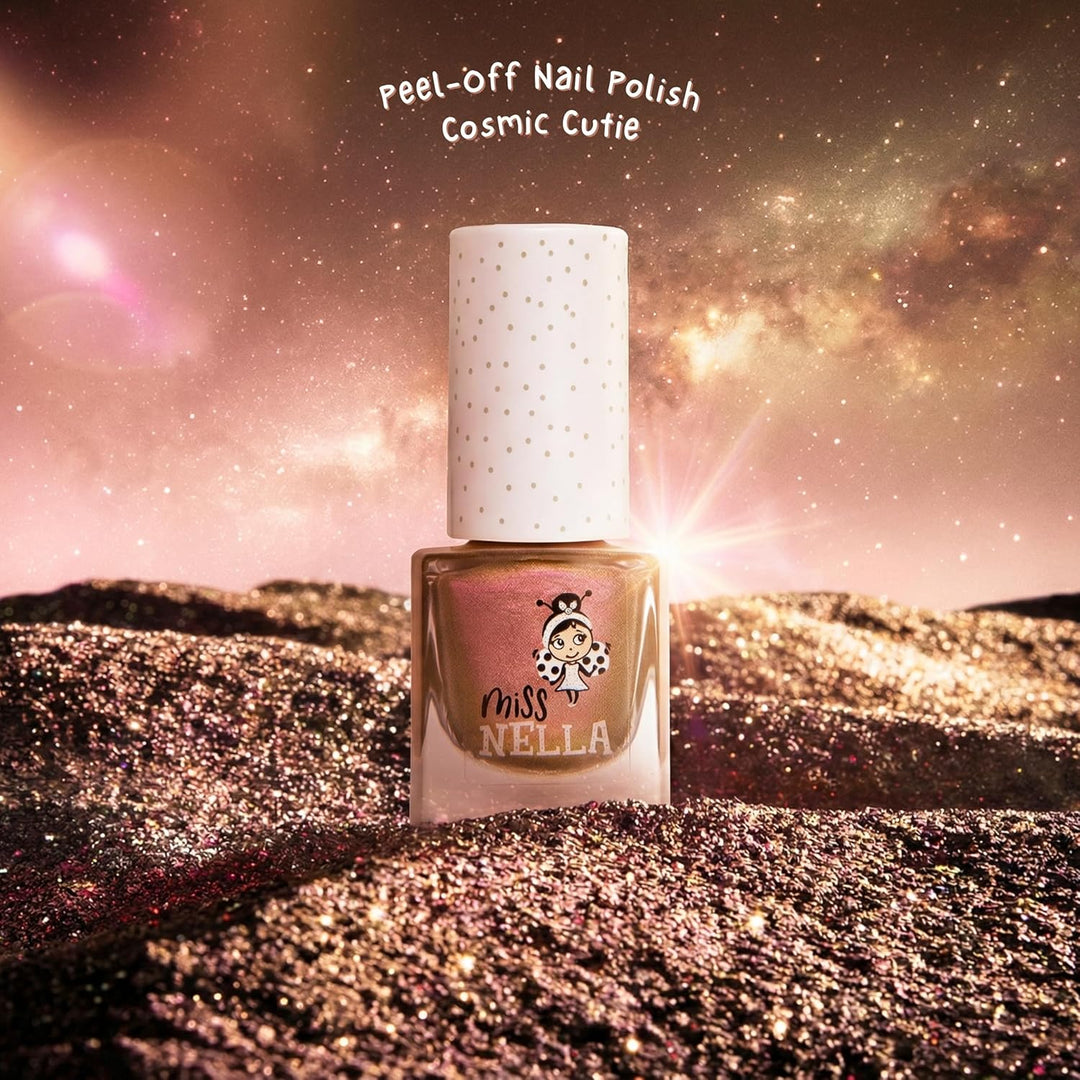 Miss Nella magische Safari Glitzer Nagellack 4er Set: rosa, rot Lila & blau, abziehbarer Nagellack s