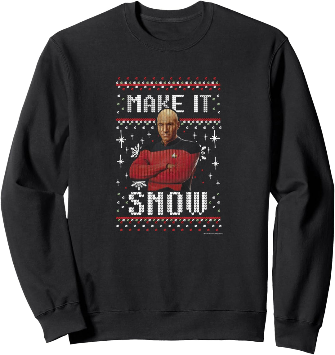 Star Trek Next Generation Make It Snow Christmas Sweatshirt