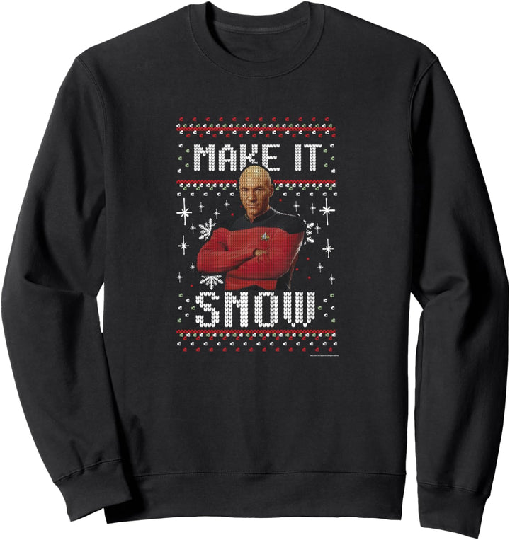 Star Trek Next Generation Make It Snow Christmas Sweatshirt