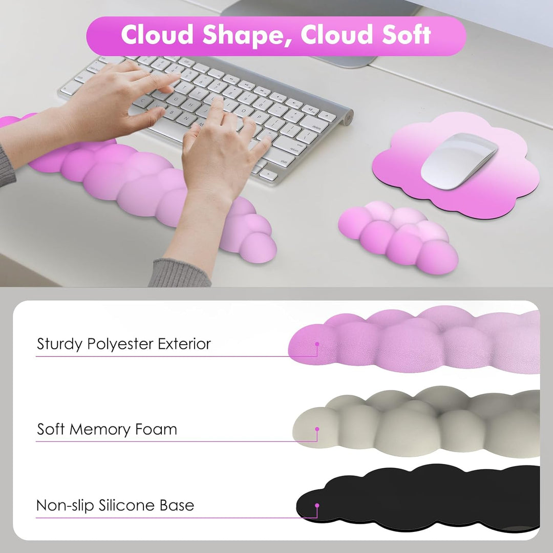 MoKo Wolke Handgelenkauflage, Ergonomisch Weich Cloud Handauflage Tastatur Maus Handballenauflage Se