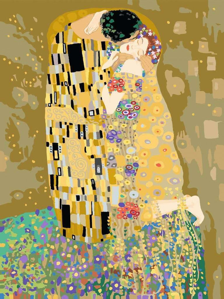 Ravensburger CreArt 23648 - Der Kuss (Gustav Klimt) - Malen nach Zahlen Erwachsene, DIY Malset mit P