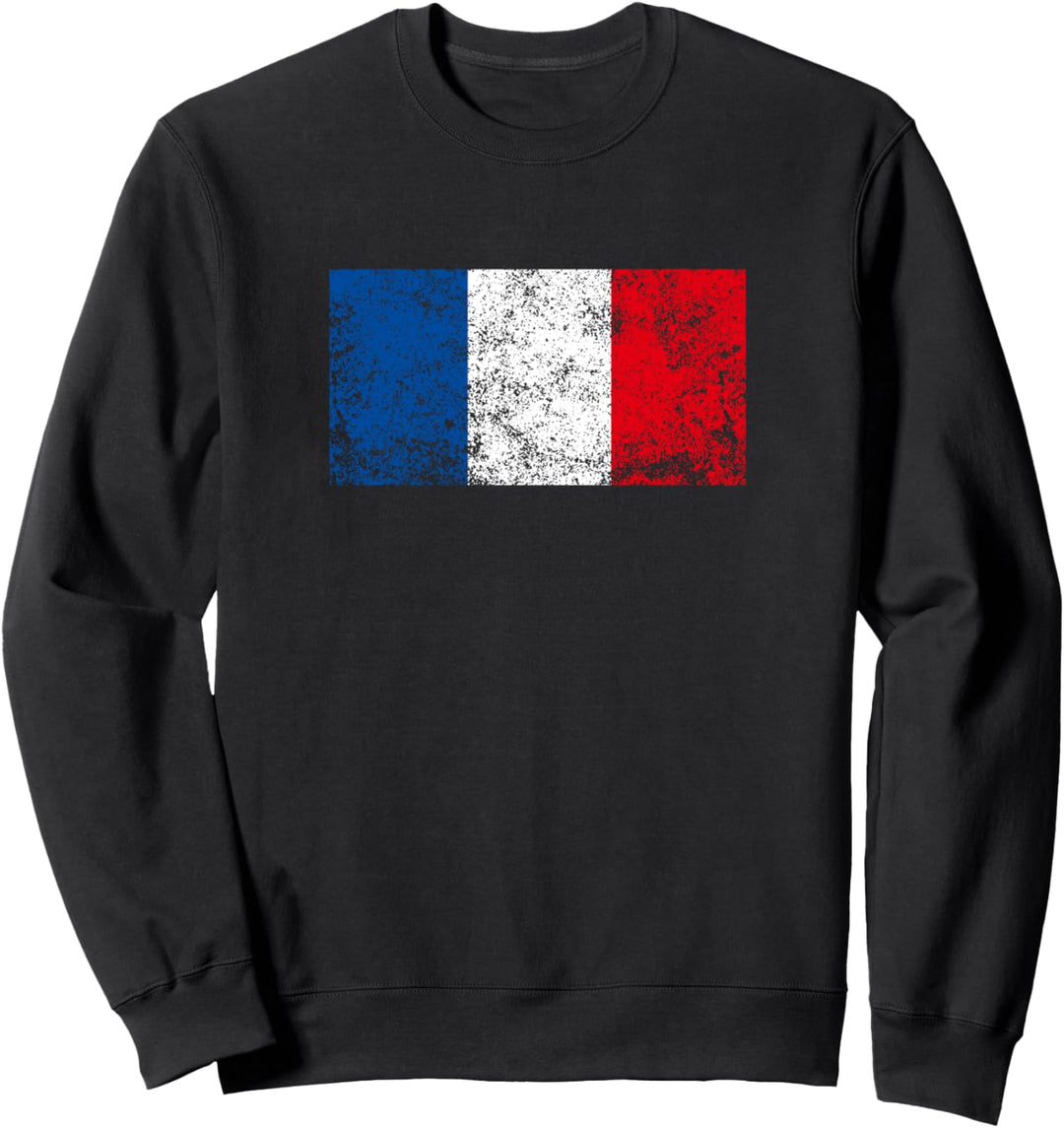 Vintage French Flag - France Distressed Flag Sweatshirt