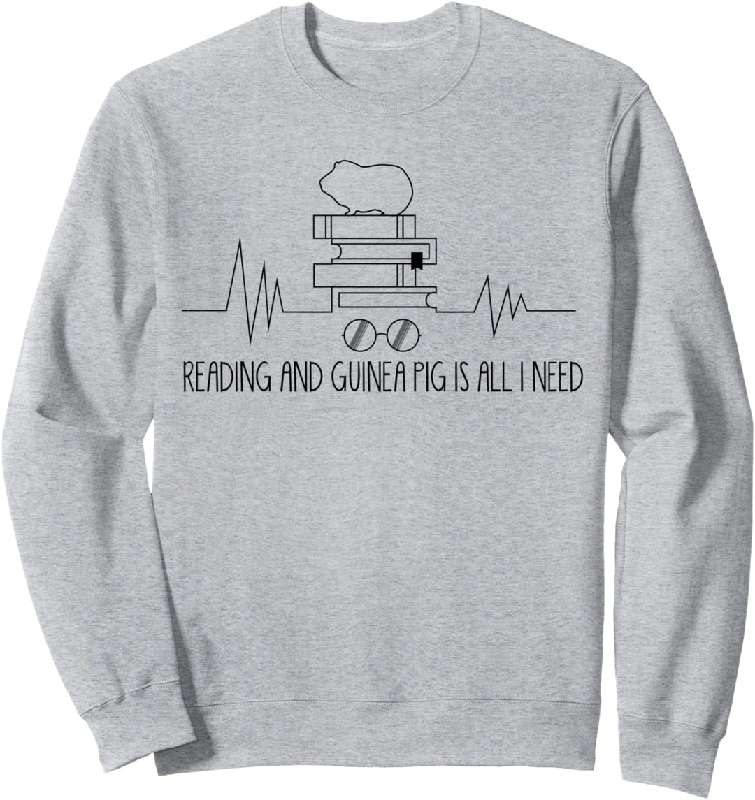 Lesen und Meerschweinchen Ironisch Bücherwurm Sweatshirt