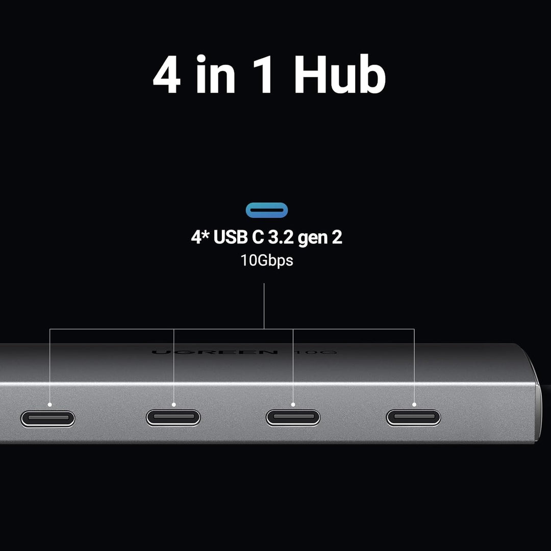 UGREEN USB C Hub 10 Gbps, Adapter mit 4 USB C 3.2 Ports, Hochgeschwindigkeits USB C Multiport Splitt