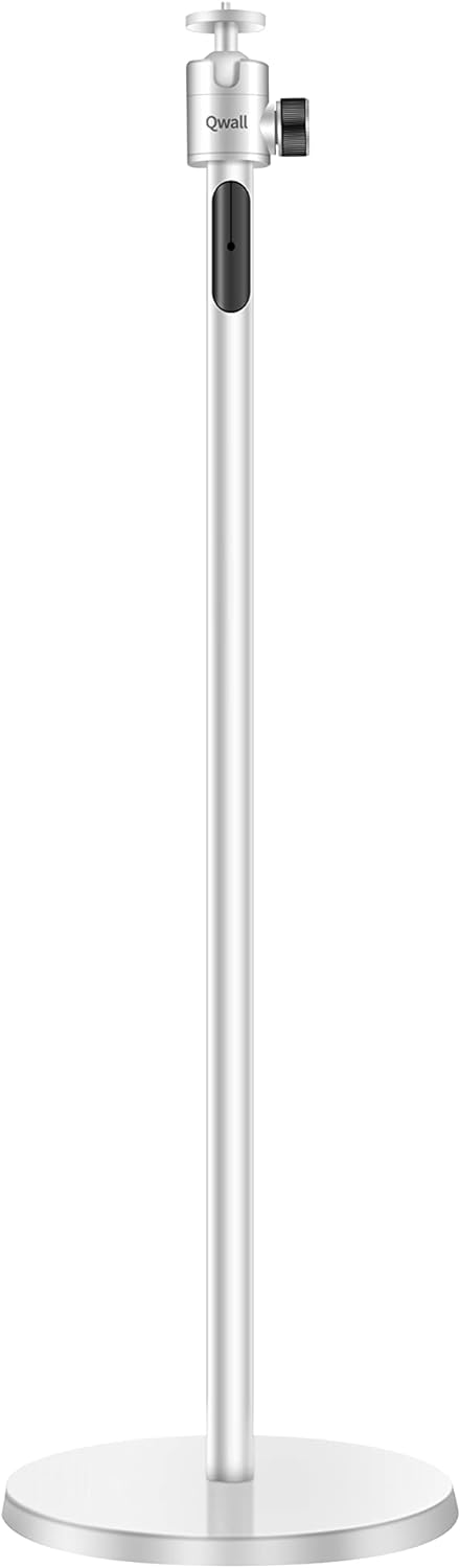 Qwall Projektor-Bodenständer (Silber),Beamer Ständer, Universal Kamera Bodenständer, Schmieden aus h