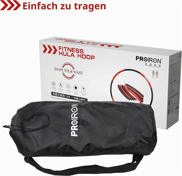 PROIRON Hula Hoop Reifen Erwachsene, Hullahub Reifen mit Gewicht, Hula Hoop Reifen Kinder, 1,2/1,8kg