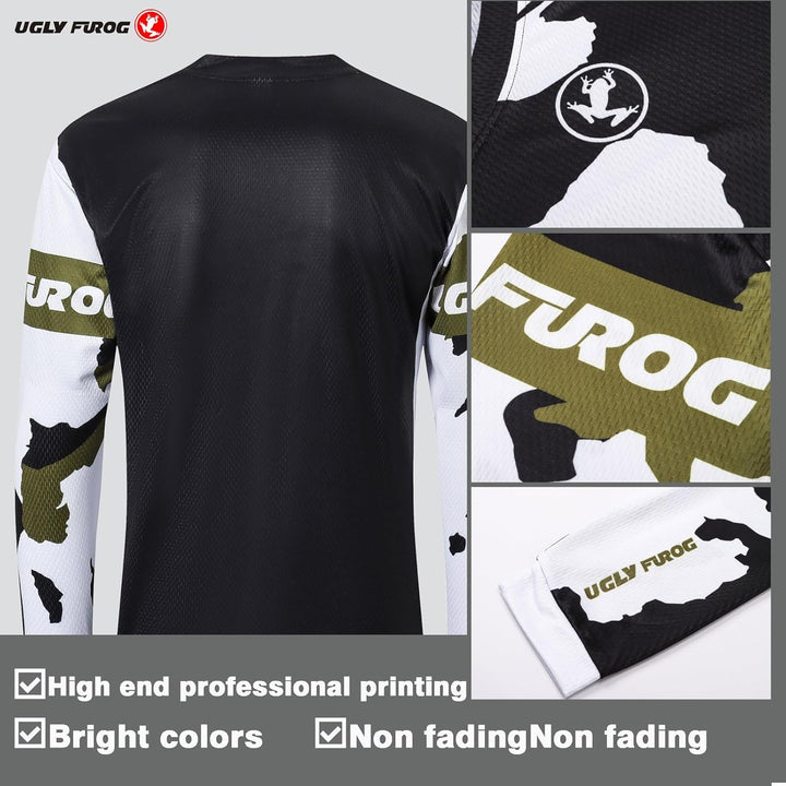 UGLY FROG Bike Wear Radtrikot Herren Kurzarm/Langarm Downhill Jersey Mountainbike MTB Top Atmungsakt