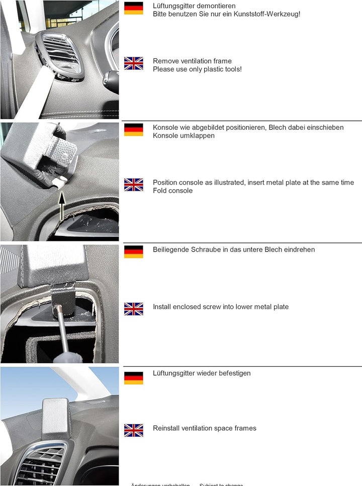 KUDA 6645 Halterung Kunstleder schwarz für Renault Scenic/Grand Scenic (4. Gen) ab 2016, 6645