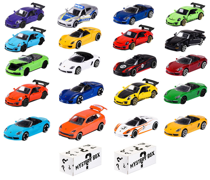 Majorette - Porsche Discovery-Set 20+2 – 22 hochwertige Modellautos mit Metallkarosserie, Federung u
