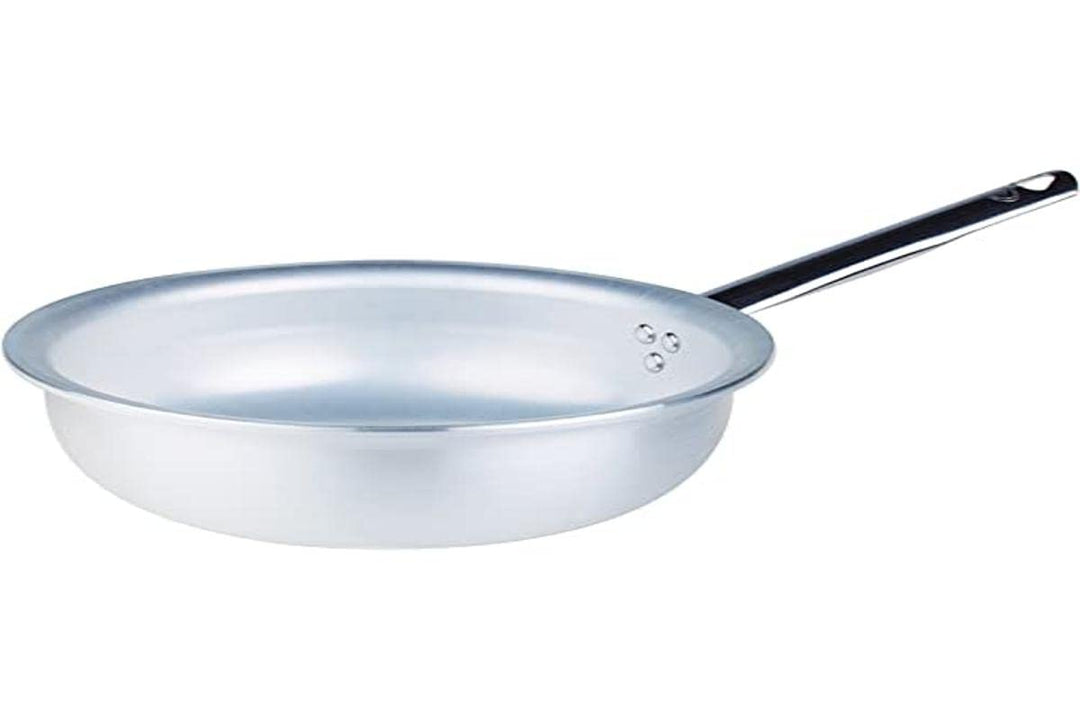 Pentole Agnelli Pfanne zum Wenden von Pasta und Risotto mit Rohrstiel, aus Aluminium 3 mm 32 cm, 32