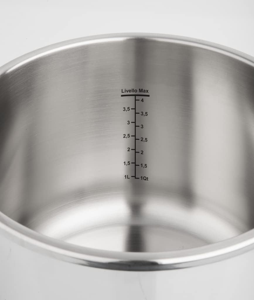 Barazzoni Facile Schnellkochtopf Easy Dual System einfach, Fassungsvermögen 4,5 l, Ø 22 cm, Edelstah