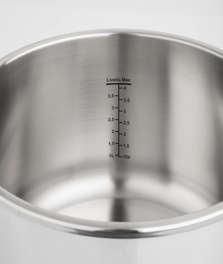 Barazzoni Facile Schnellkochtopf Easy Dual System einfach, Fassungsvermögen 4,5 l, Ø 22 cm, Edelstah