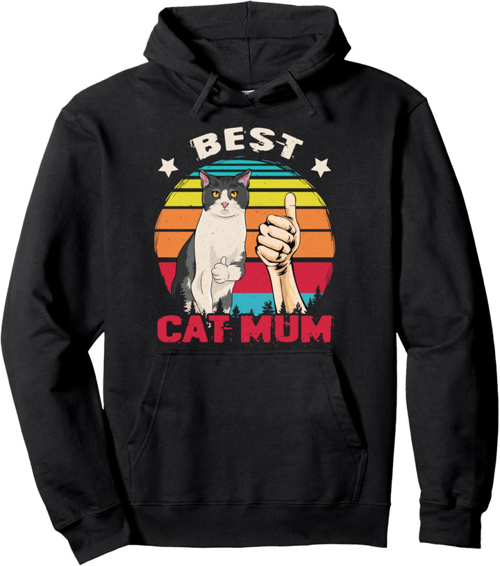 Best Cat Mum Ever Katzen Vintage Pullover Hoodie