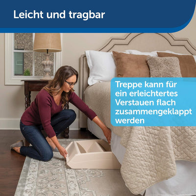 PetSafe CozyUp Klappbare Haustiertreppe, Mit Rutschfesten Stufen, Für Haustiere bis zu 68 kg, 51 cm