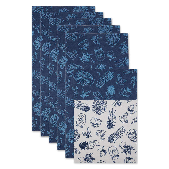 DII Kühlschrankfolien-Kollektion, Nicht klebend, zuschneidbar, nautisches blau, 30,5 x 61 cm, 6 Stüc
