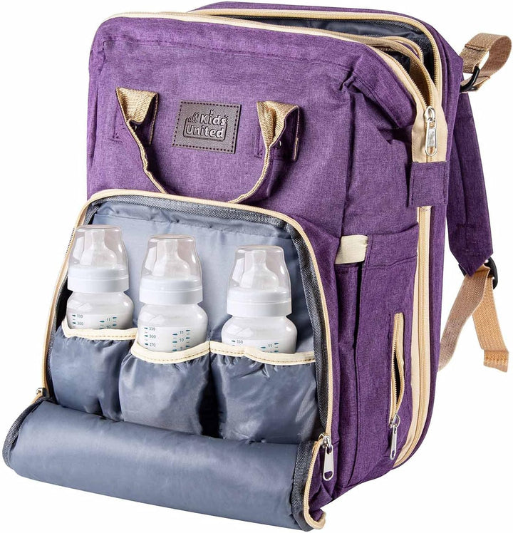 all Kids United® Baby Wickelrucksack Deluxe mit Kinderbett - Babytasche Wickeltasche Set: Baby-Rucks