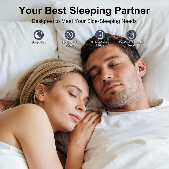 Bluetooth Kopfhörer, 2026 Mini Schlafkopfhörer Bluetooth 6.0 Mit Schlaftracker, 48 Std Seitenschläfe
