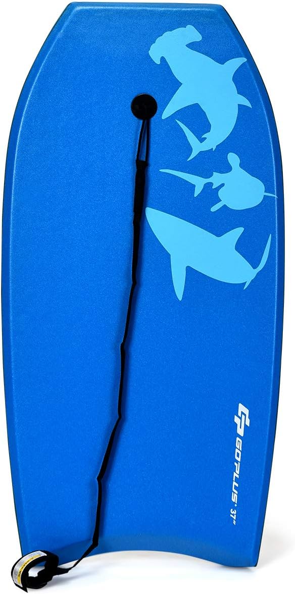 DREAMADE Bodyboard, Sup-Board, Schwimmboard, Schwimmbrett, Surfbrett, Surfboard mit Fussriemen Blau,