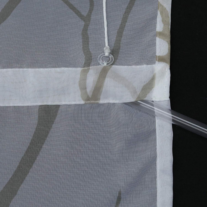 ESLIR Raffrollo mit Schlaufen Gardinen Küche Raffgardinen Transparent Schlaufenrollo Modern Vorhänge