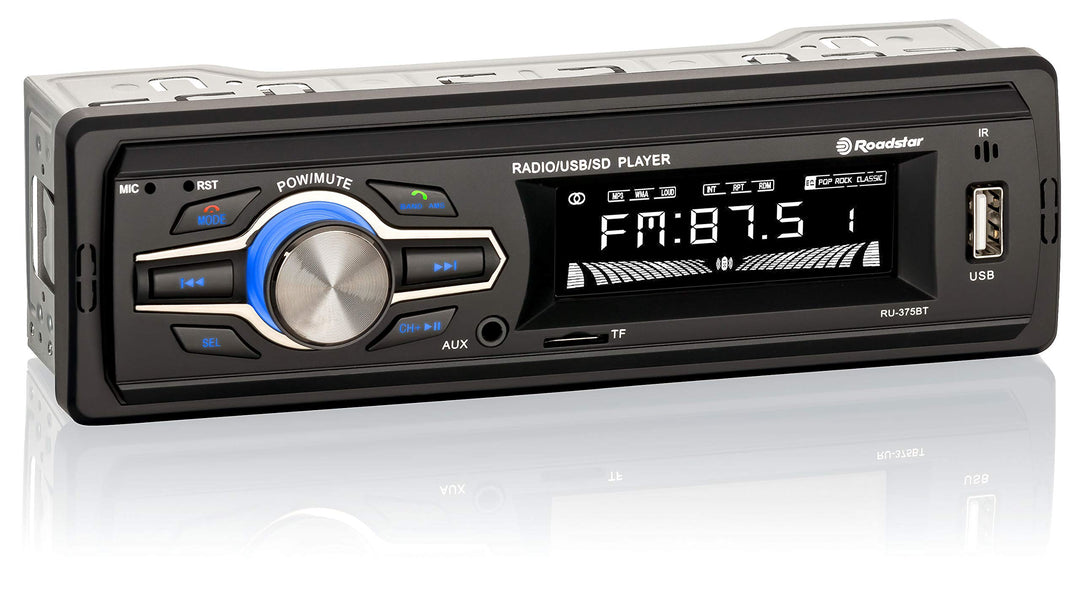Roadstar RU-375BT Digitales Autoradio AM/FM, Bluetooth-Freisprecheinrichtung, Stereo-Autoradio, USB-