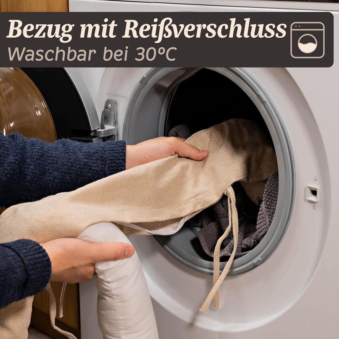 Zugluftstopper für Fenster bis 120cm - Waschbar - Energiesparend - Extra Lang &amp; Schwer - Auch für br