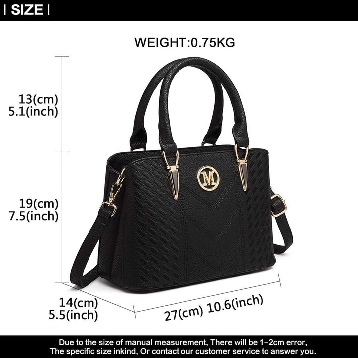 Miss Lulu Handtasche Damen Mittelgross Henkeltasche Elegante Schultertasche Tasche für Damen mit Lyc