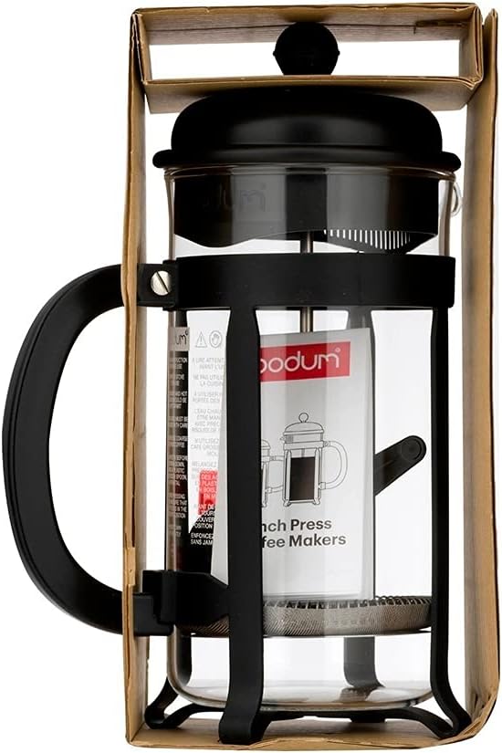 Bodum 1908-01 Java Kaffeebereiter, 8 Tassen, 1 L, Mehrlagig, schwarz, 10,6 x 16,3 x 24,5 cm Schwarz