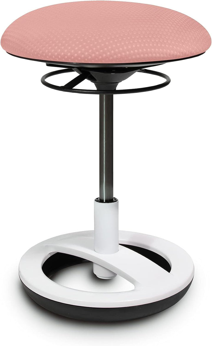 TOPSTAR Sitzhocker Sitness Bobby für Kinder, Standfussring Alu weiss lackiert, Stoff, Zart Rosa SU83