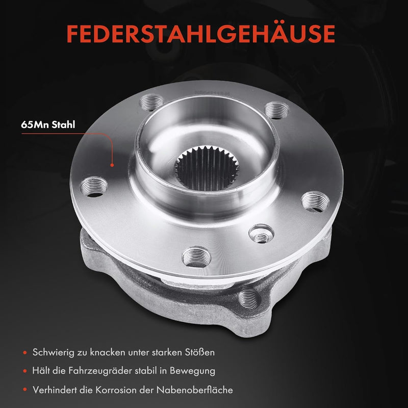 Frankberg 1x Radnabe Radlagersatz Vorne Links oder Rechts Kompatibel mit X5 E70 3.0L-4.8L 2007-2013
