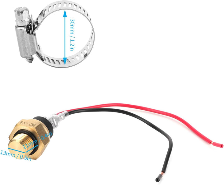Thermostat Wassertemperaturschalter Kühlerlüfter Temperatursensor für Motorrad ATV Geländewagen Temp