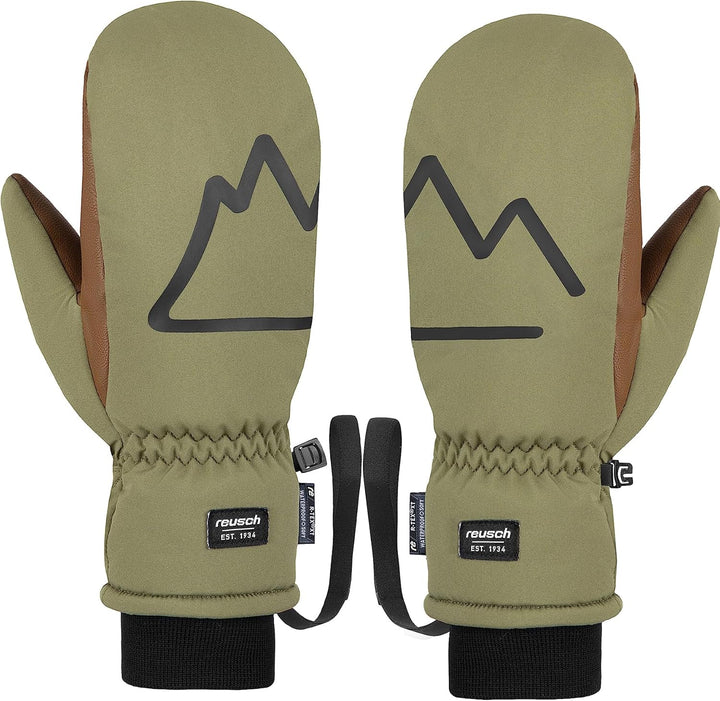 Reusch Herren Fäustlinge Carter R-tex Xt Mitten Warm, Wasserdicht, Atmungsaktiv 7 oliv / braun, 7 ol