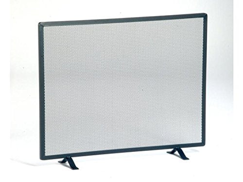 FIREFIX 125/4NO Funkenschutzgitter mit Gittergeflecht, Stahl schwarz, 650 x 520 mm