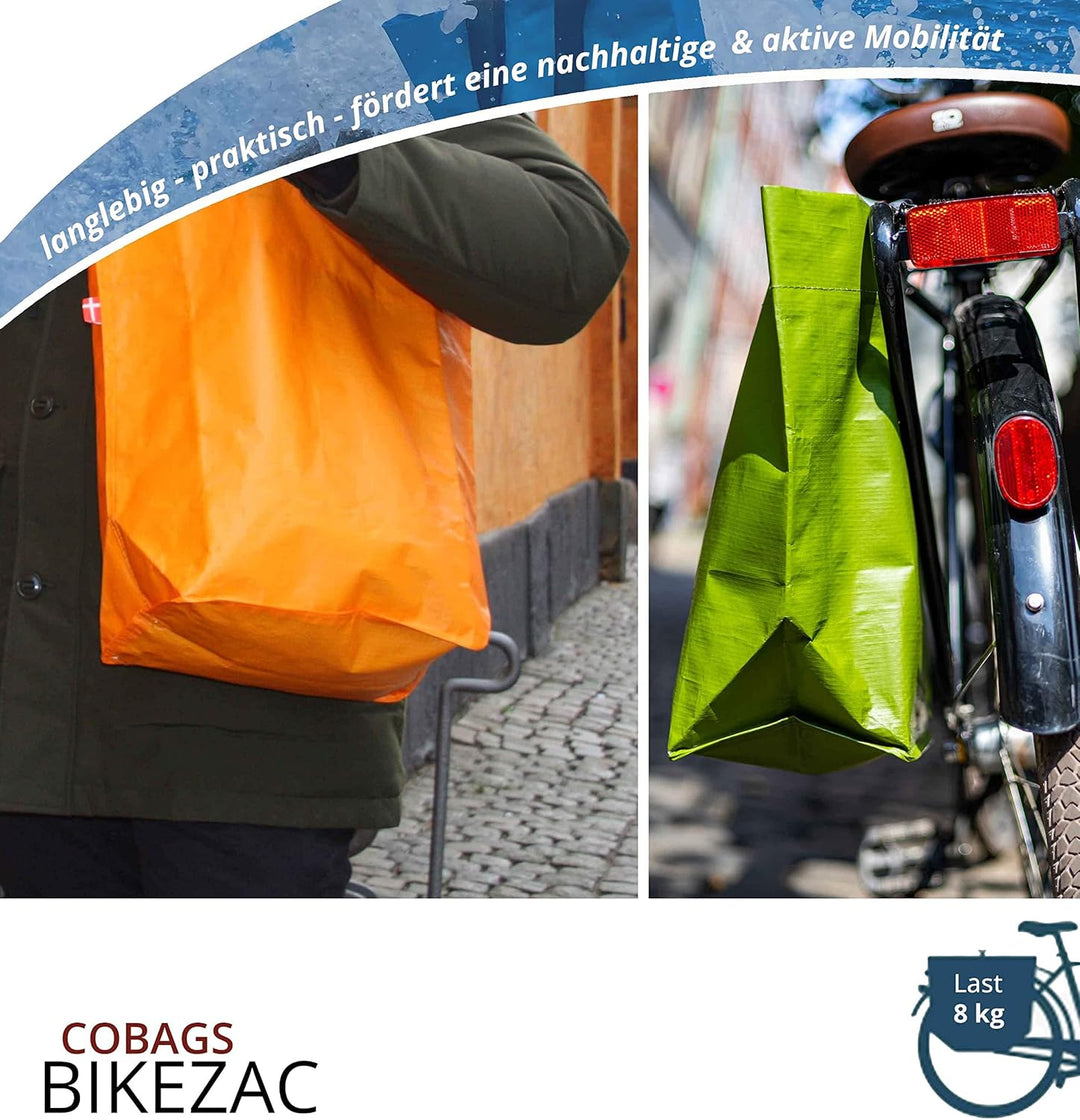 BikeZac FAHRRADTASCHE Clip-On EINKAUFS-Tasche | Fahrrad-Einkaufstasche | Gepäckträger-Tasche | Einka