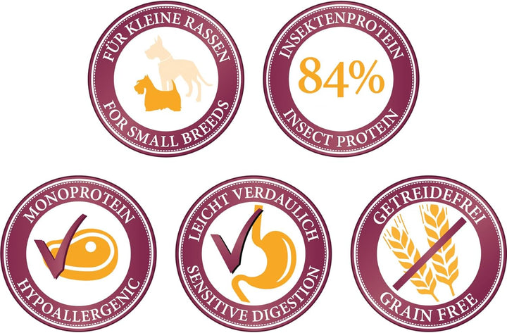 Bellfor Landgut-Schmaus Mini Hypoallergenes Getreidefreies Trockenfutter mit Insektenprotein 7,5 kg