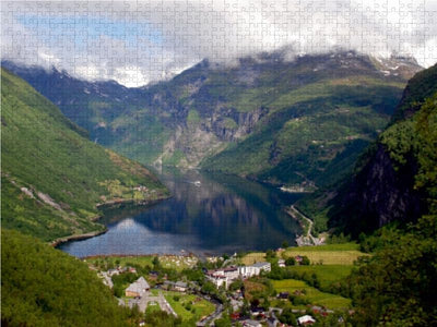 CALVENDO Puzzle Geiranger Fjord, Norwegen 1000 Teile Lege-Grösse 64 x 48 cm Foto-Puzzle Bild von GUG