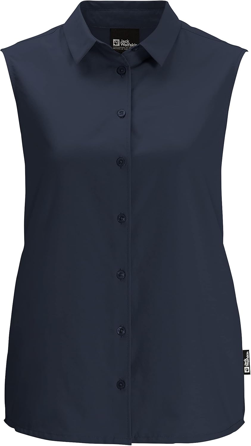 Jack Wolfskin Damen Sonora Sleeveless Shirt W Schnelltrocknende Ärmellose Bluse L Night Blue, L Nigh