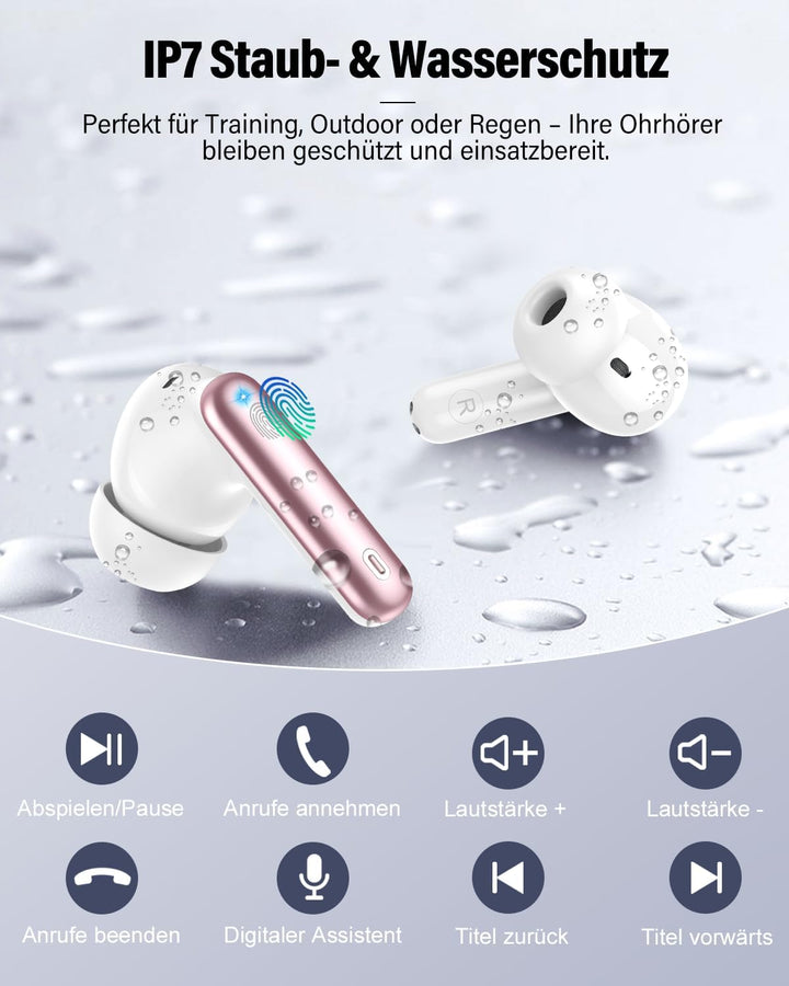 Bluetooth Kopfhörer, Kopfhörer Kabellos Bluetooth 5.4 Sport In Ear Kopfhörer mit App, Wireless Earbu