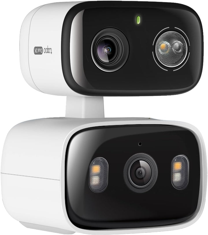 Tapo C246D WLAN Überwachungskamera Aussen mit 2K Dual-Objektiv, 125° Weitwinkel & 6mm Teleobjektiv,